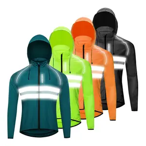 Men's Windbreaker Waterproof Outwear Fashion Reflective Design Casual Jacket Men Plus Size Coats