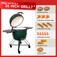 SEB KAMADO 26 Zoll Barbecue Kamado Komodo Holzkohlegrill Keramikgrill für Außenküche