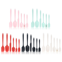 Set Spatula Silikon Ramah Lingkungan 6 Pcs Tahan Panas Anti Lengket Aman untuk Mesin Cuci Piring Pegangan Ergonomis untuk Alat Panggang