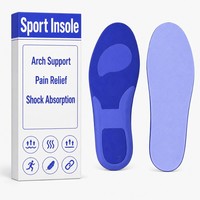 Semelles Confort Sportives AureRight en PU à Soutien de la Voûte Plantaire, Respirantes, Anti-Transpiration, Écologiques, Antichoc, Réduisent la Douleur au Pied