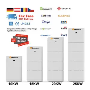 Dawnice 51.2v 5kw 10kw 20kw מחסנית רכוב סוללה בית כוח אחסון 5kw 10kw ליתיום יון