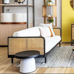 Muebles de Sala de Estar de Alta Calidad, Juego de Sofás de Madera con Ratán - Product Image 6