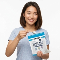 Formule pour animaux de compagnie au lait de chèvre, super probiotique 3-en-1 en poudre, chiens, chats, sevrage, croissance équilibrée, santé digestive, complément immunitaire, vitamines