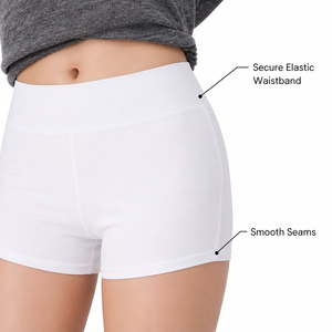 Haut de sport gris premium pour femme, col en V, coupe ample, manches chauve-souris, et mini-short blanc taille haute assorti pour le yoga - Product Image 3