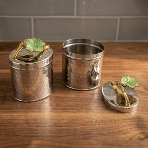 Stainless Steel Round Food Container With Lid Classic Design Polished Metal 1 Layer Airtight <b>Storage</b> <b>Box</b> For <b>Kitchen</b> Use - Product Image 1