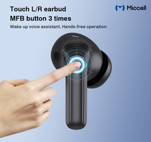หูฟังไร้สาย Miccell OEM รุ่นมินิ TWS สำหรับเล่นกีฬาและเล่นเกมส์ แบบใส่ในหู เสียงสเตอริโอ <span class=keywords><strong>HD</strong></span> พร้อมระบบตัดเสียงรบกวน - Product Image 4