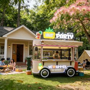 2026 New Design Multifunctional Food <b>Trailer</b> Street Mobile Food Vending Truck for Coffee Ice Cream Hamburger - Product Image 1