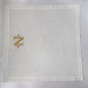 Handmade 100% Linen <b>Cloth</b> Napkins Custom Embroidered <b>Disposable</b> Weddings Corporate Events Reusable Modern Style Home Airplane - Product Image 5