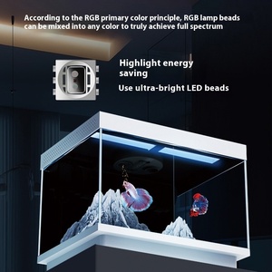 All-in-One 5W Máy tính để bàn Aquarium thông minh Glass Fish Tank với <span class=keywords><strong>Bluetooth</strong></span> kích hoạt Bộ lọc sinh thái hình chữ nhật cảnh quan toàn bộ - Product Image 4