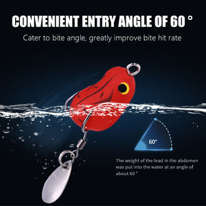 HENGJIA 2.5CM 2.9g leurre grenouille avec lame en métal leurre de pêche grenouille souple leurre en plastique - Product Image 5