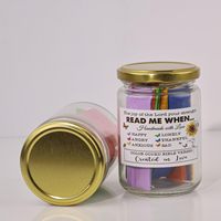 Dropshipping Nouveau bocal en verre personnalisé avec versets du Coran pour les émotions et les sentiments pour les cartes de demande de prière Grande idée cadeau