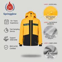 Veste d'extérieur imperméable réfléchissante pour homme avec logo personnalisé, 20000 mm, 3 couches, coupe-vent, haute visibilité, randonnée, coque, usine OEM