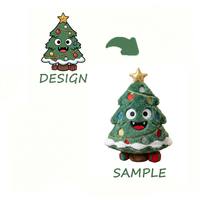 Mascotte en peluche personnalisée en forme de sapin de Noël, jouets en peluche en forme de plantes, fabricant en gros, OEM ODM, commande en gros, logo personnalisé, décoration cadeau