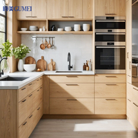 Meuble de cuisine Armoire de cuisine en bois blanc Armoire de cuisine en MDF Armoire de rangement pour appartement