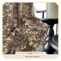 Rideaux Jacquard Style Jungle Français Texture Chenille pour Salon Chambre à Coucher Occultants Haute Obscurcissement (70%-90%) Tous Types de Fenêtres