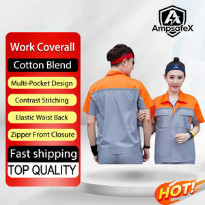 Traje de Trabajo Unisex de Poliéster y Algodón TC65/35, Transpirable, Resistente, para Verano, con Protección Contra Incendios - Product Image 1