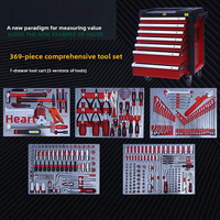 Set Perkakas Tangan Lengkap Hard Case 369 Pcs, Ukuran 1/4", 3/8", 1/2" untuk Garasi, Bengkel & Peralatan Industri OEM