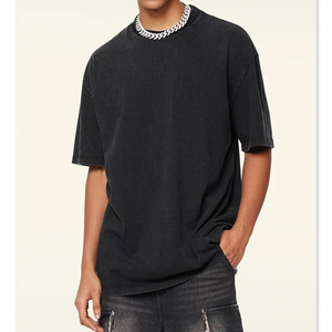 T-shirt da uomo in cotone a vestibilità larga retrò con <span class=keywords><strong>Look</strong></span> angosciato - Product Image 6