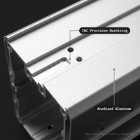 Boîtier en aluminium extrudé 6061 T6, profil anodisé avec services de découpe, pliage et soudage CNC