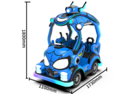 Voiture tamponneuse électrique pour enfants à monnayeur, style araignée, en acier inoxydable, rechargeable, avec éclairage LED coloré, véhicule de parc d'attractions