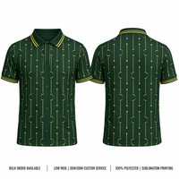 26/27 Jersey Polo Sepak Bola Hijau Kustom, Seragam Sepak Bola Cetak Sublimasi 100% Poliester