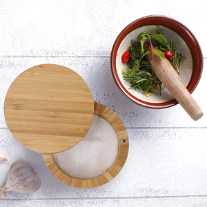Scatola di <span class=keywords><strong>sale</strong></span> di bambù accessori da cucina <span class=keywords><strong>contenitore</strong></span> <span class=keywords><strong>per</strong></span> condimenti <span class=keywords><strong>per</strong></span> barattoli di spezie <span class=keywords><strong>contenitore</strong></span> <span class=keywords><strong>per</strong></span> pepe di <span class=keywords><strong>sale</strong></span> con coperchio magnetico girevole - Product Image 4