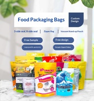 Sacs alimentaires personnalisés multi-styles avec logo pour noix mélangées, biscuits, bretzels, sacs de rangement pour noix mélangées, bonbons, emballage flexible