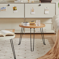 Table basse pliable en plastique au design moderne avec un simple rangement latéral, mini table pour salon, chambre à coucher