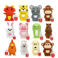 Memoria USB de animales de PVC de alta calidad personalizable 2D 3D PVC USB Memory Stick para regalos promocionales de negocios Pendrive