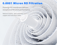 Système de filtration d'eau domestique 1200 GPD RO par osmose inverse à 8 étapes, sans réservoir, autonettoyant et écologique, à installer sous l'évier