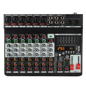 Mezclador de Audio Profesional de 4/6/8 Canales con Compresor, Ecualizador de 7 Bandas, Efecto DSP de <span class=keywords><strong>256</strong></span>, USB, Bluetooth - Product Image 3