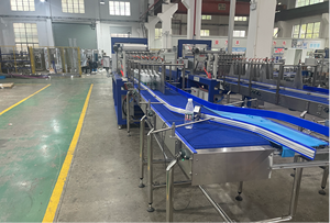 Machine d'emballage automatique d'emballage de film PE d'emballage de jus d'eau en verre en plastique pour plateau en carton et manchon rétractable - Product Image 2