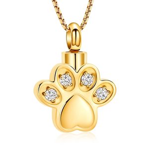 Kalung guci hewan peliharaan perhiasan kremasi cetak kaki hewan peliharaan untuk abu untuk anjing/kucing perhiasan peringatan kenang-kenangan Abu anjing untuk hewan peliharaan - Product Image 5