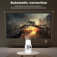 Projecteur F800 Mini 720p, projecteur vidéo sans fil Wifi, projecteur vidéo portable LED domestique, 160 ANSI, Full HD, système Android intelligent