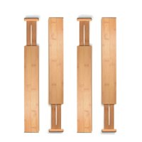 Diviseurs de tiroirs en bambou, organisateur de tiroirs, séparateur de tiroirs, à ressort, réglable