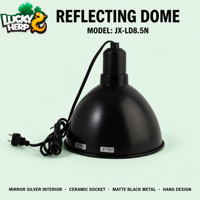 Dôme normal en acrylique et aluminium LuckyHerp de 8,5 pouces pour lampe UVB, écologique, noir, prise EU/UK/JP pour reptiles, serpents, lézards