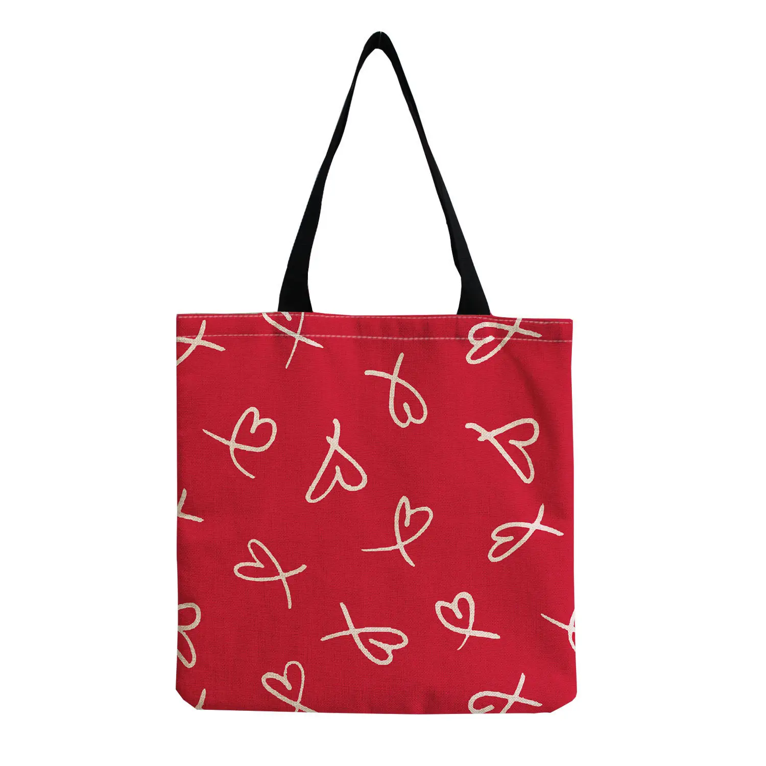 Kazze Hot Sale Tote Bag Packaging Cartoon Logo Ladies Handbag Women Shopping Bag Thickened Dust Proof Blank Canvas Tote Bag