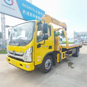 Camion de dépannage multifonction 4x2 avec moteur diesel Cummins Foton Ollin 3 tonnes 5 tonnes avec grue à flèche à vendre - Product Image 2