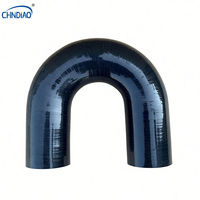 Selang Radiator Karet Silikon Intercooler Turbocharger Reducer Elbow 180 Derajat untuk Truk Mobil