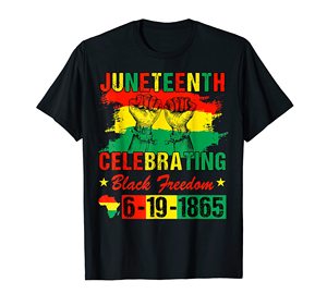 T-Shirt in cotone lavata in cotone juneenth con juneenth Black <span class=keywords><strong>History</strong></span> da uomo - Product Image 3