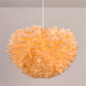 Lampada a Sospensione di Lusso con Piume, Illuminazione da <span class=keywords><strong>Soffitto</strong></span> Creativa e Minimalista per Hotel, Matrimoni e Camere da Letto - Product Image 6