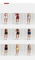 Ensembles de shorts de yoga et de tennis, non transparents, respirants, ensembles de yoga pour femmes, avec poche intérieure, ensemble de yoga