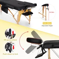 Table de massage pliable légère et portable, réglable en hauteur, 300 kg, pour salon de beauté moderne, salle de sport, salle de bain - Vente en gros usine