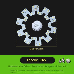 Module LED COB rond 6W blanc chaud 3500K AC 220V éclairage intérieur durée de vie 50000H CRI80 80lm/W dimmable garantie 3 ans - Product Image 4