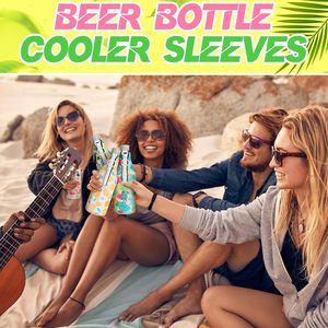 Funda Aislante para Botellas de Cerveza de Verano, Funda de Neopreno para Botellas de Cerveza con Cierre, Funda para Botellas de 12 oz, Aislante para Bebidas - Product Image 3