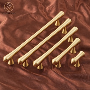 ידית ארון מתכווננת ארוכה מדגם CHENLANG, פליז סאטן, ידית משיכה מודרנית לדלת מטבח, מגירה, ארון בגדים, שידה, סלון - Product Image 4