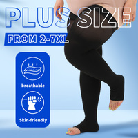 Chaussettes de compression sur mesure de haute qualité pour grandes filles, taille plus, en spandex/nylon, hauteur genou, 20-30 mmHg, XXXXL