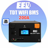 Boîtier de batterie Lifepo4 DIY EEL 48V 16S avec WIFI BT 200A 2A, équilibrage actif, onduleur intelligent ET BMS pour système de stockage d'énergie solaire ESS
