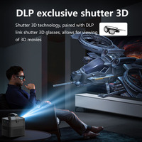 Projecteur DLP portable personnalisable avec logo, batterie intégrée, 1080P, Android intelligent pour projecteur de cinéma maison