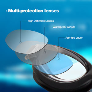 Gafas de natación personalizadas para hombres/mujeres 100%, Copas de silicona de alta calidad, correas, antivaho, impermeables, PC, directo de fábrica - Product Image 5